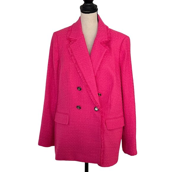 Karl Lagerfeld new hot pink jacket blazer size 16. - Picture 2 of 9